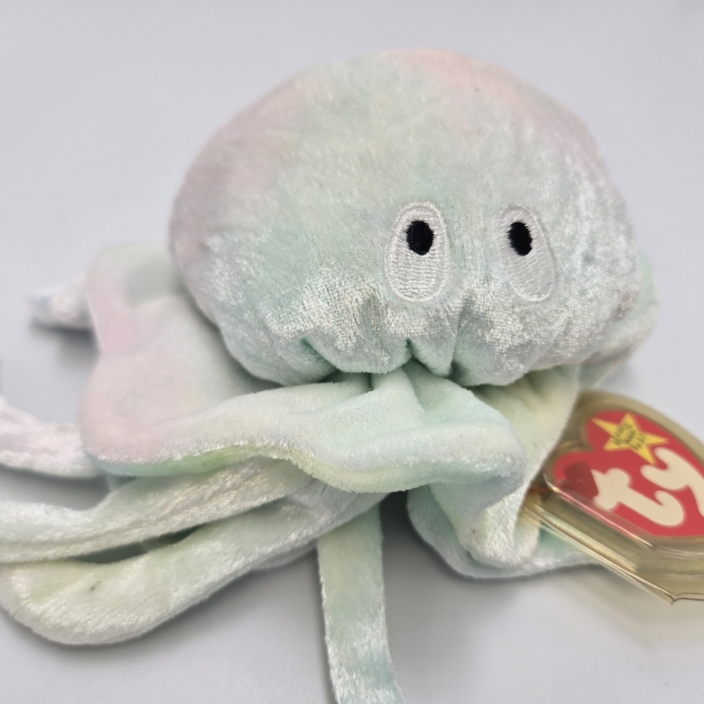 Ty Beanie Baby Goochy the Jellyfish‎ DOB November 18, 1998 Tag Protector